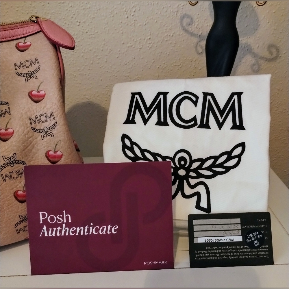 MCM Boston Bag With 2 COA'S, Dustbag & Matching Card Case Wallet... VERY RARE!!! - Picture 14 of 16